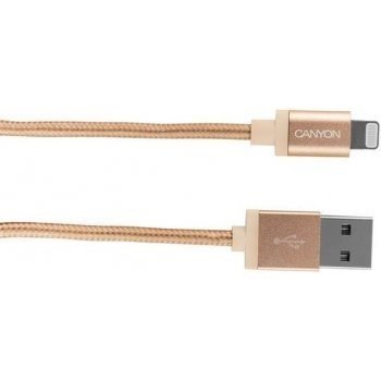 Canyon CNS-MFIC3GO Lightning/USB, 1m, zlatý