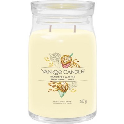 Yankee Candle Aromatická sviečka Signature sklo veľké Banoffee Waffle 567 g