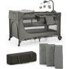KINDERKRAFT Postieľka cestovná Joy 2 s doplnkami Dark grey