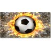 Foto obraz sklo tvrzené Horiace futbalová lopta 100x50 cm