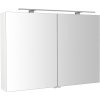 Sapho Sapho, RIWA galérka s LED osvetlením, 101x70x17cm, biela lesk, RIW100-0030