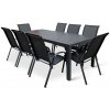 Záhradný jedálenský set Viking XL + 8x kovová stolička Ramada