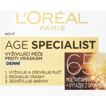 L'Oréal Age Specialist 65+ vyživujúci denný krém proti vráskam (Extract from Opuncie, Multivitamin, SPF 20) 50 ml