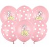 Balóny Strong Sloník s bodkami ružová mix 30 cm 6ks