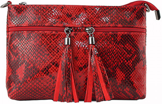 Made In Italy kožená kabelka 1441 červená