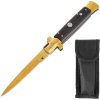 Vyskakovací nôž Mafia Italy 22cm zlatý (vystreľovací nôž, celková dĺžka 22cm, čepeľ 9,5cm)