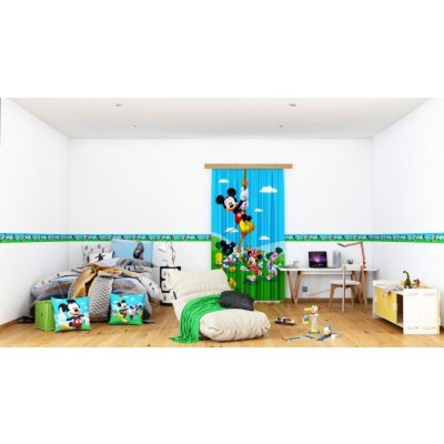 AG Design WBD 8079 samolepicí bordura do dětského pokoje Disney Mickey Mouse, rozměry 5m x 0,10m