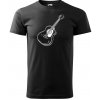 Sablio Tričko s potlačou Gitara - čierne XL