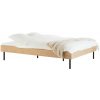 noo.ma Posteľ Streiko – prírodná/dub, Veľkosť 160 x 200 cm, Príslušenstvo bez čela