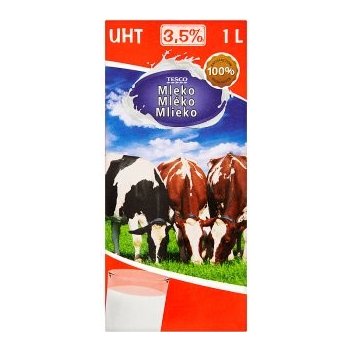 Tesco Trvanlivé plnotučné mlieko 1 l od 0,62 € - Heureka.sk