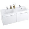 Ravak Chrome - Skrinka pod dvojumývadlo, 120x49x47 cm, biela X000000536