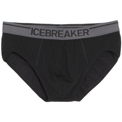 Icebreaker Mens Anatomica Briefs jet hthr black