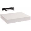 Moderná, samonosná polica - biela v minimalistickom dizajne, dĺžka 25 x hĺbka 24 cm 650501