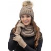 Vivisence 7014 Kmpl+R čiapka, šál, rukavice Farba: Béžová, Veľkosť: UNI