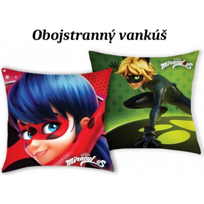 Halantex vankúš MIRACULOUS LADYBUG KÚZELNÁ LIENKA A ČIERNY KOCÚR 40x40 od  6,6 € - Heureka.sk