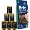 BRIT Premium By Nature Junior Extra Large XL 15 kg + Hydinové konzervy 6x1240 g