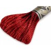 Vyšívacia priadza DMC Mouliné Light Effects - 1 ks E321 Garnet