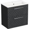 Kúpeľňová skrinka s umývadlom Intedoor TRENTA 60 cm čierna matná TRE MINI 60 2Z S U129