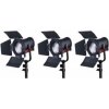 SWIT FL-C60D 3KIT Set of 3 x 60W LED Spotlight, 25000lux, V-Mount, DMX