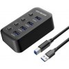 USB hub OEM PremiumCord USB 3.2 Superspeed 4-portový s vypínačmi portov ku3hub4g