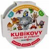 Kubíkove hrátky so zvieratkami 3v1 v plechovej krabičke 10x4 cm 4ks v boxe