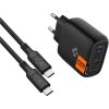 Spigen ArcStation Pro (45W) GaN USB-C nabíjačka s USB-C káblom, čierna ACH02588