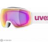 uvex Victorious cv race lyžiarske okuliare, white matt/mirror pink-green s2