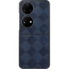 Plastový kryt WEAVE PLAID na Huawei P50 Pocket - Modrá
