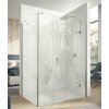 Hüppe Astra Kyvné dvere pravé, 130 cm, strieborný profil/čierne sklo PX0402.069.322