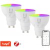 IMMAX NEO SMART sada 3x LED žiarovka GU10 4,8 W RGB+CCT farebná a biela, stmievateľná, Zigbee, TUYA