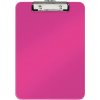 Písacia podložka s klipom Leitz WOW, A4, ružová