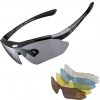RockBros cyklistické okuliare UV400 - Čierne + náhradné šošovky