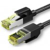 UGREEN NW150 Cat 7 F/FTP opletený ethernetový kábel RJ45 0,5 m (čierny)