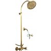 Sprchový systém RAV SLEZÁK Morava s kohútikovou batériou stará mosadz MK181.5/3SM