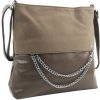 ROSY BAG Dámska crossbody kabelka s retiazkou NH8146 šedohnedá