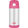 Thermos FUNtainer růžová 355ml - dětská termoska s brčkem