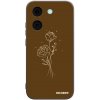 Picasee silikonový černý obal pro Xiaomi Poco X8 Pro - Brown flowers