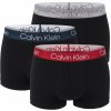Calvin Klein - boxerky 3PACK modern structure eco friendly black with navy stone & burgundy waist - limitovaná edícia-L (91-96 cm)
