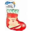 Duvo DUVO+ Vianočná hračka- Plyšová ponožka mix farieb 18x15x7cm