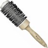 Hairway Organica okrúhla kefa z organického materiálu s nylonovými štetinami krémová 07163 44 mm