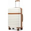 Kono 2484 Kufor spinner 65cm Krémový ABS/Polykarbonát Rozšíriteľný
