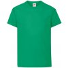 Green T-shirt for Children Original Fruit of the Loom zelená 9-10 Y Fruit of the Loom 5904882073624