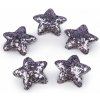 Hviezda s glitrami Ø35 mm - 10 ks 12 (6) šedofialová
