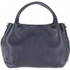 Dámska kožená kabelka 784 tmavomodrá Modrá