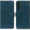 Peňaženkové kožené puzdro Magnetic Crocodile Texture na Galaxy A55 5G - Zelená