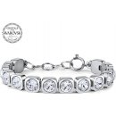 SILVEGO náramok BROOKLYN z chirurgickej ocele so Swarovski Crystals DGB268