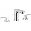 GROHE Eurosmart Cosmopolitan 3-otvorová umývadlová batéria s páčkovými rukoväťami, s odtokovou súpravou s tiahlom, výška výtoku 84 mm, chróm, 20187000