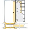 Stavebné puzdro ECLISSE LUCE jednokrídlové 900 mm, sadrokartón