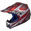 PRILBA MINI ENDURO 47-48 cm TN-8696 ČERVENÁ MATNÁ
