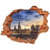 Nálepka 3D diera na stenu Big ben, london 90x70 cm